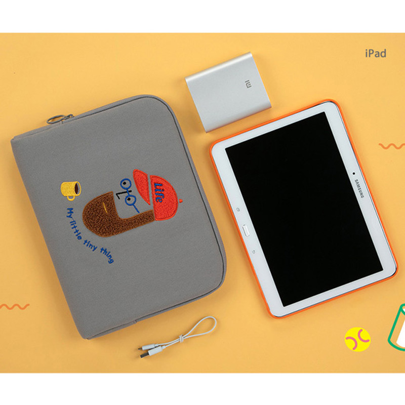 iPad - Beard man boucle canvas iPad laptop pouch case iPad - Beard man boucle canvas iPad laptop pouch case