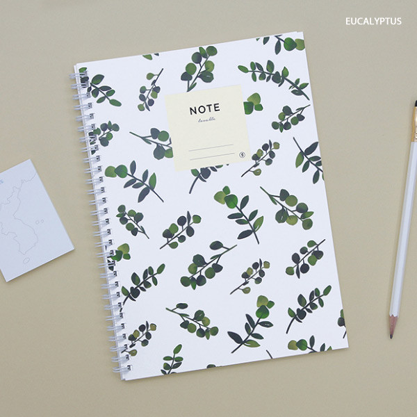 Eucalyptus - Lovable spiral bound lined notebook ver2