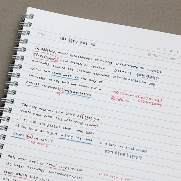 Example of use - Lovable spiral bound lined notebook ver2