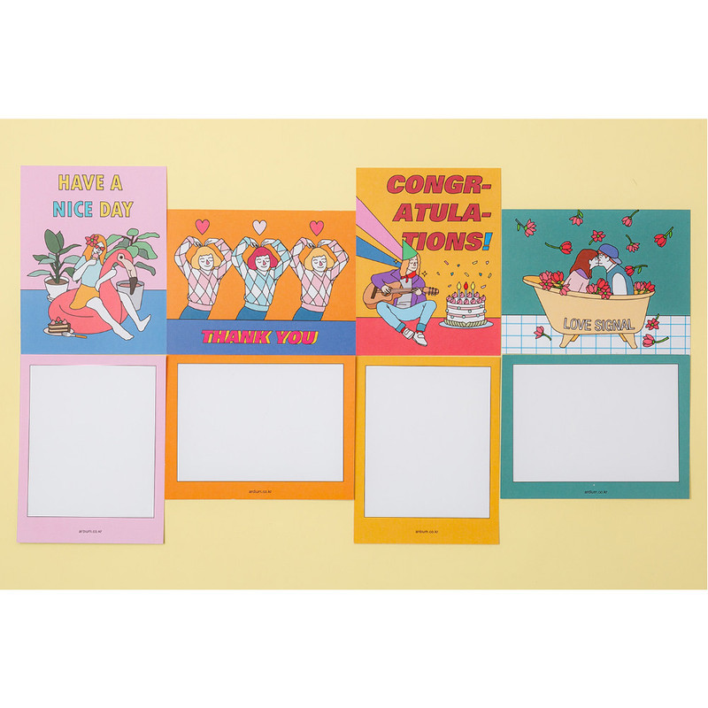Ardium Pop illustration message card envelope set