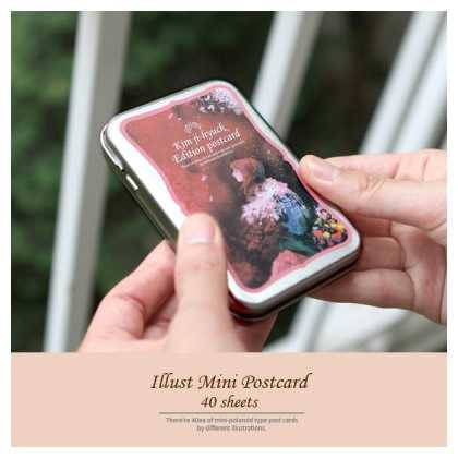 Indigo illust mini postcard kim ji-hyuck edition 40 sheets