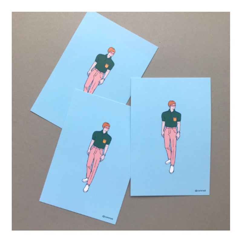 03 - CommaB pastel illustration postcard 03 - CommaB pastel illustration postcard