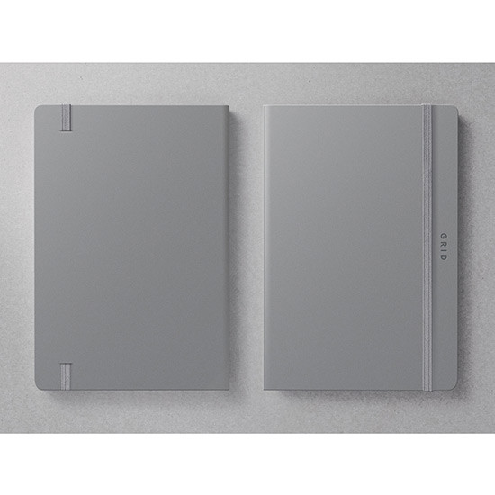 designlab kki Creative gray PU cover grid notebook