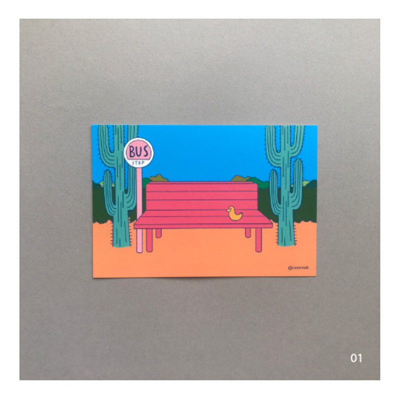 01 - CommaB retro illustration postcard 01 - CommaB retro illustration postcard