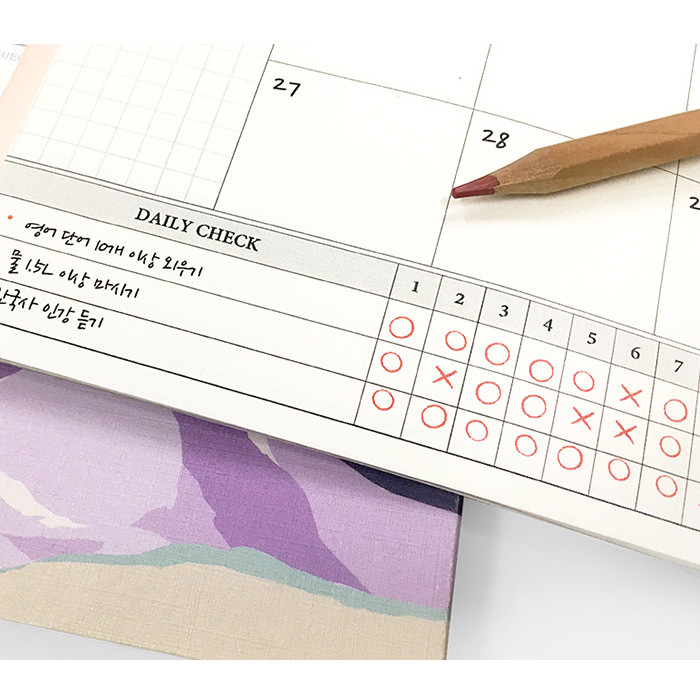 Monthly plan - O-CHECK Spring come dateless 6 month study planner