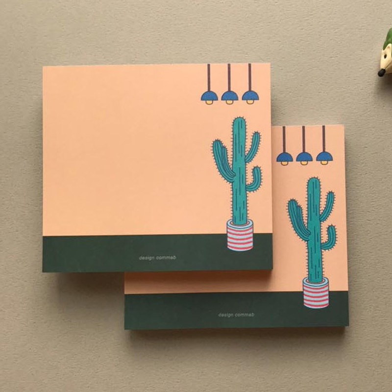 Memowang cactus illustration memo notepad 