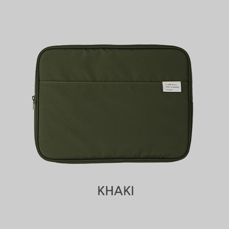 Khaki - A low hill basic pocket 13" laptop pouch case ver5  Khaki - A low hill basic pocket 13" laptop pouch case ver5