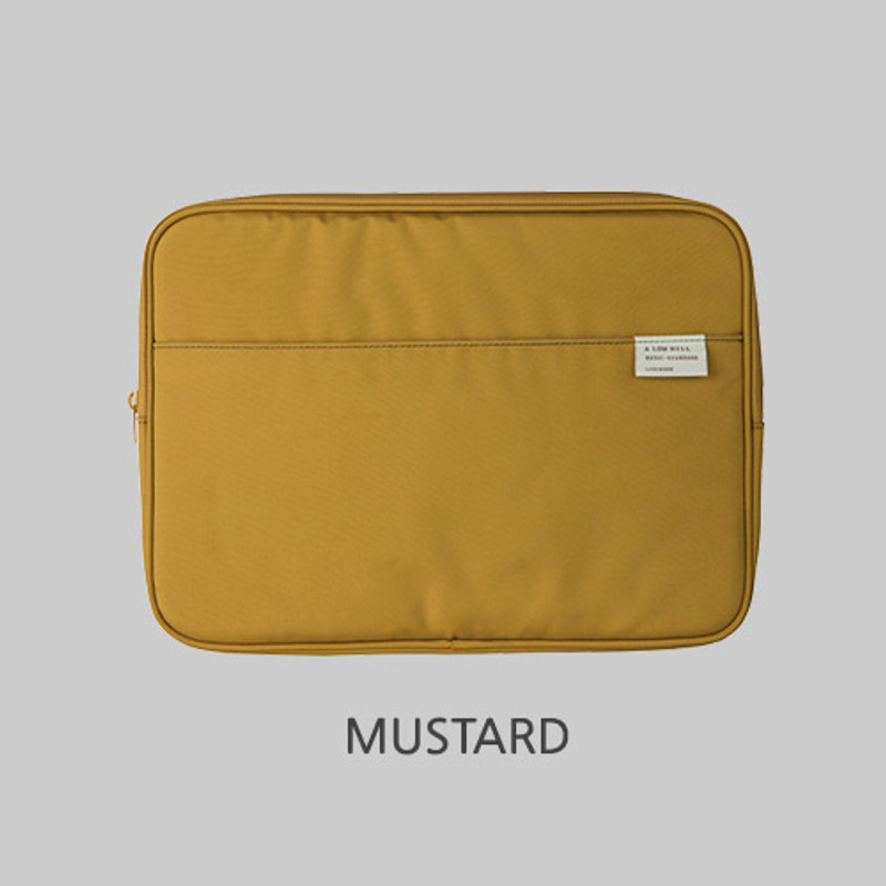 Mustard - A low hill basic pocket 13" laptop pouch case ver5  Mustard - A low hill basic pocket 13" laptop pouch case ver5