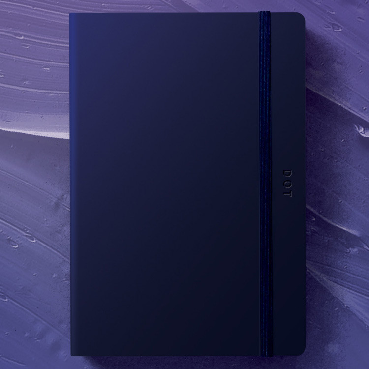 designlab kki Creative navy PU cover dotted notebook