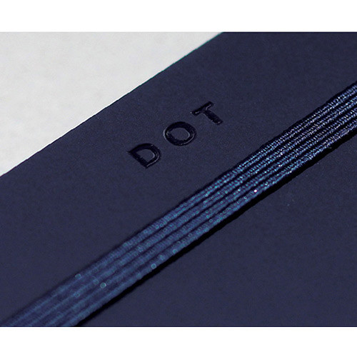 Elastic band closure - designlab kki Creative navy PU cover dotted notebook