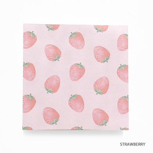 Strawberry - Vintage and cute illustration memo writing notepad