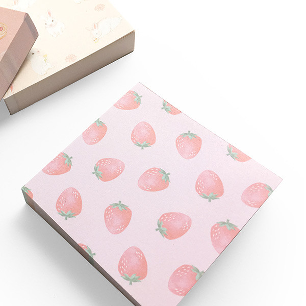 Strawberry - Vintage and cute illustration memo writing notepad