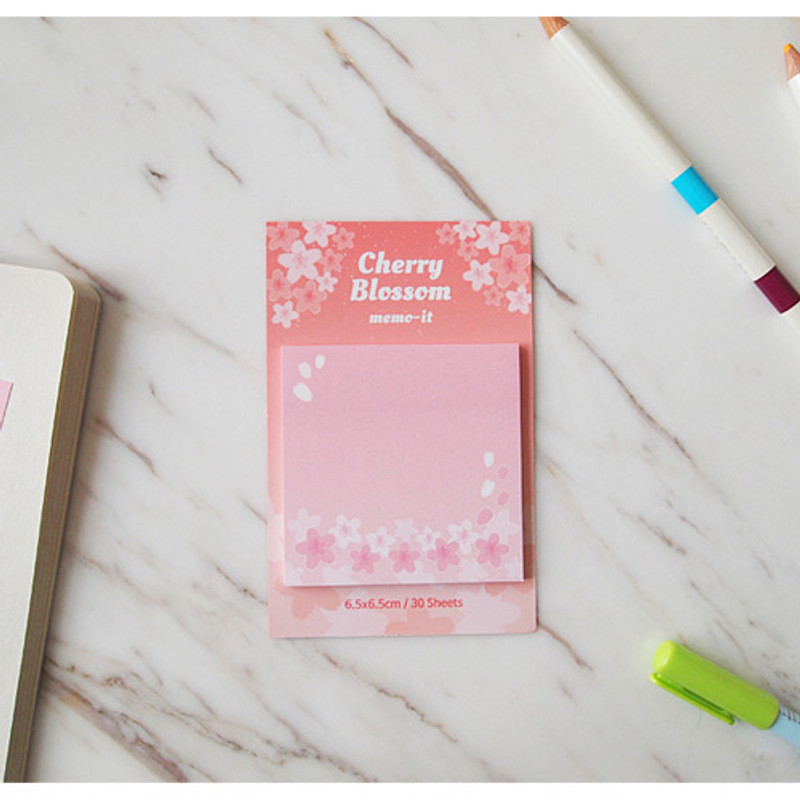 N.IVY Cherry blossom square sticky memo it notepad N.IVY Cherry blossom square sticky memo it notepad