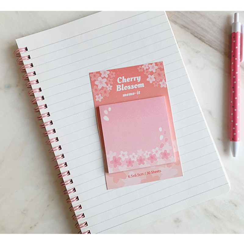 N.IVY Cherry blossom square sticky memo it notepad N.IVY Cherry blossom square sticky memo it notepad
