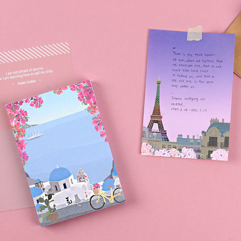 Example of use - The Bon Bon Jour trois fois heureux memo notepad ver2