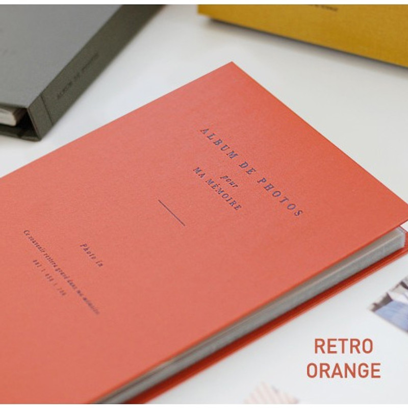 Retro orange - Album de photos 4X6 slip in pocket photo album