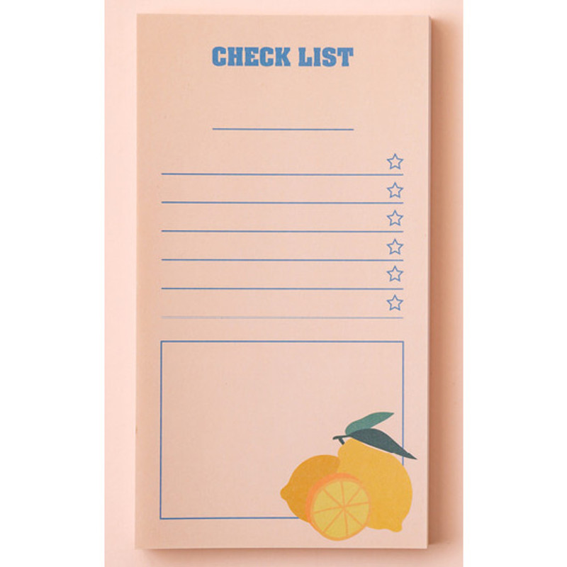 Lemon - Ardium Fruit checklist to do list memo notepad Lemon - Ardium Fruit checklist to do list memo notepad