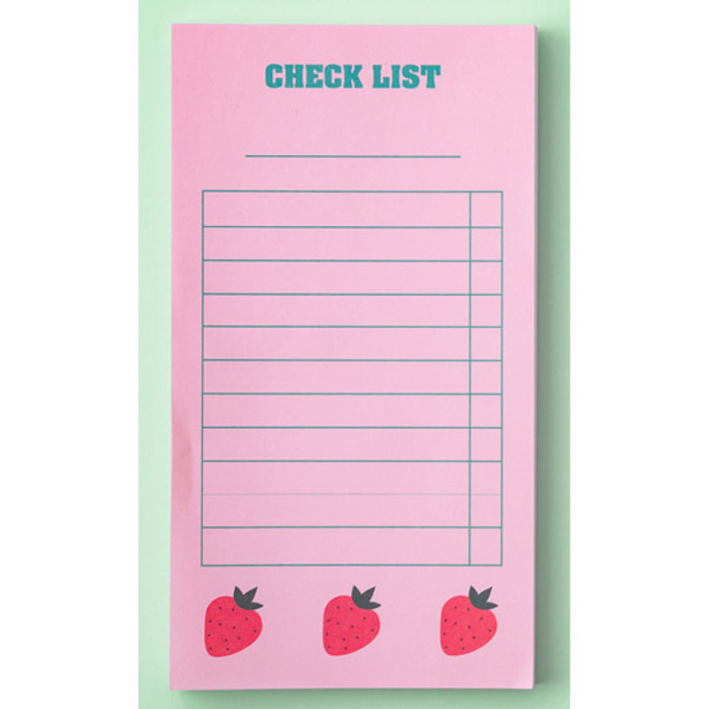 Strawberry - Ardium Fruit checklist to do list memo notepad Strawberry - Ardium Fruit checklist to do list memo notepad