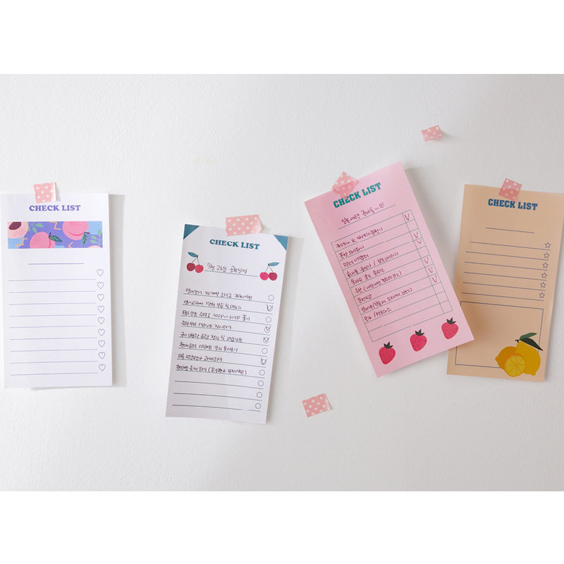 Example of use - Ardium Fruit checklist to do list memo notepad Example of use - Ardium Fruit checklist to do list memo notepad