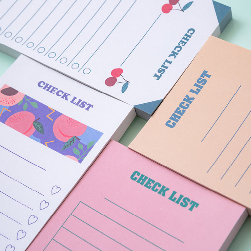 Ardium Fruit checklist to do list memo notepad Ardium Fruit checklist to do list memo notepad