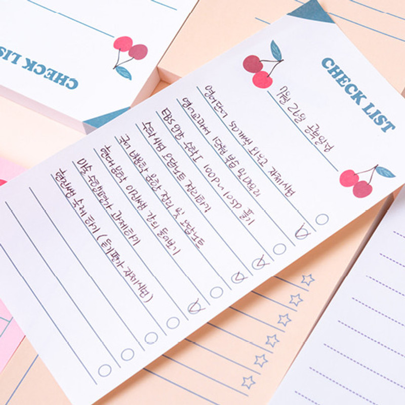 Example of use - Ardium Fruit checklist to do list memo notepad Example of use - Ardium Fruit checklist to do list memo notepad