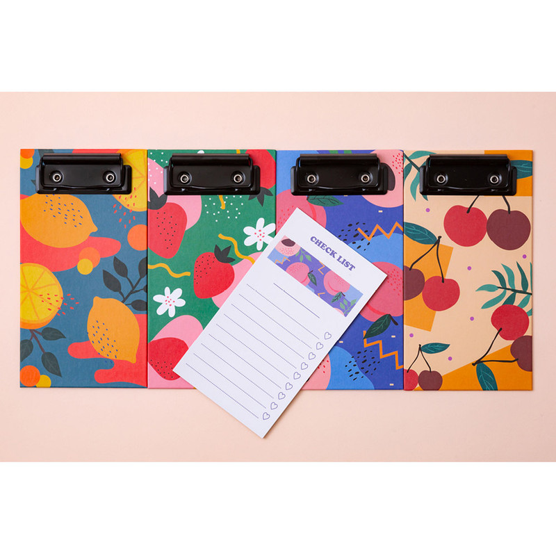 Ardium Fruit pattern notepad clipboard file folder