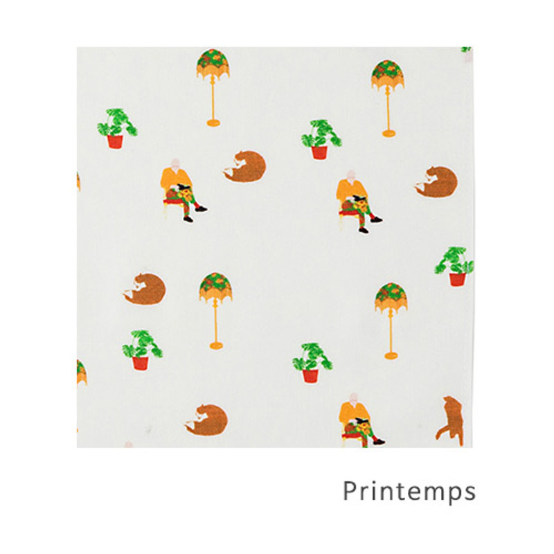 Printemps  - Livework Illustration pattern squared edge hankie handkerchief