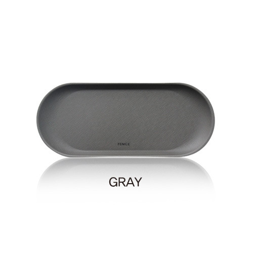 Gray - Fenice Premium business PU pencil pen tray 