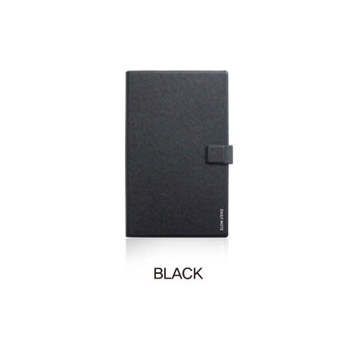 Black - Fenice Premium business PU cover medium dotted notebook