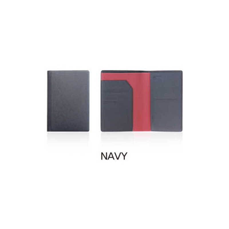 Navy - Fenice Premium PU RFID blocking small passport case holder wallet Navy - Fenice Premium PU RFID blocking small passport case holder wallet