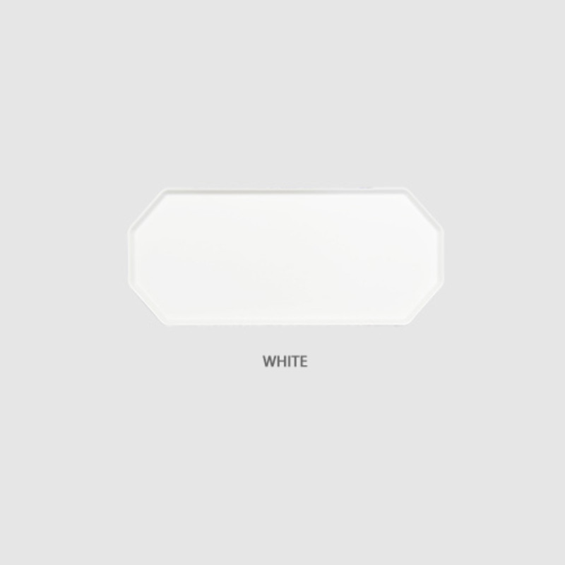 White - Fenice Premium PU leather decorative serving octagon tray