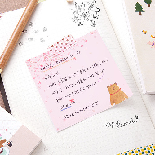 Example of use - Monopoly Toffeenut sweet and warm illustration memo notepad