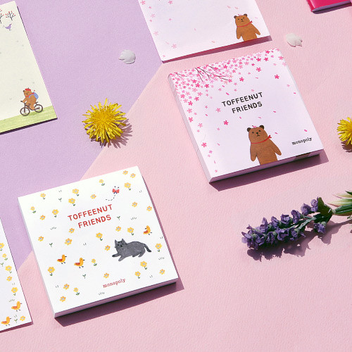 Example of use - Monopoly Toffeenut sweet and warm illustration memo notepad