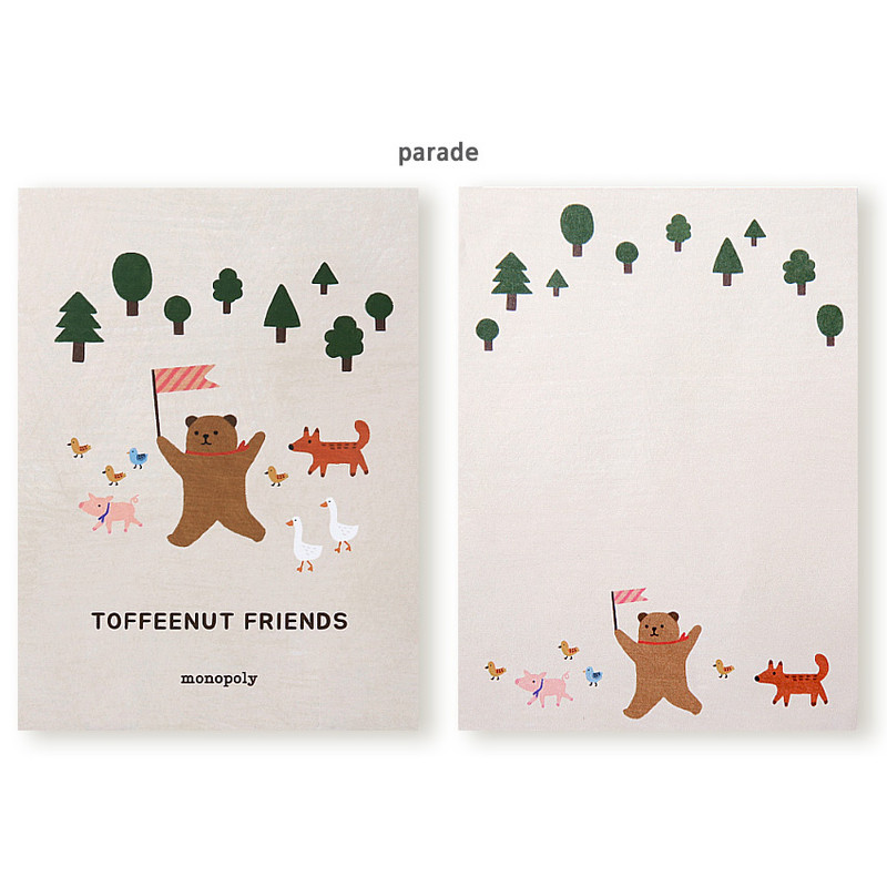Parade - Monopoly Toffeenut sweet and warm illustration letter memo notepad