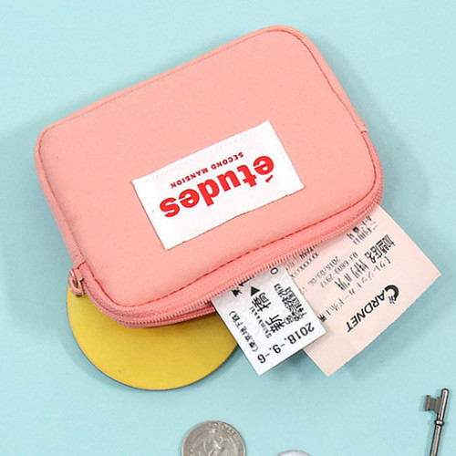 Peach pink - Second Mansion Etudes zipper card case wallet ver2