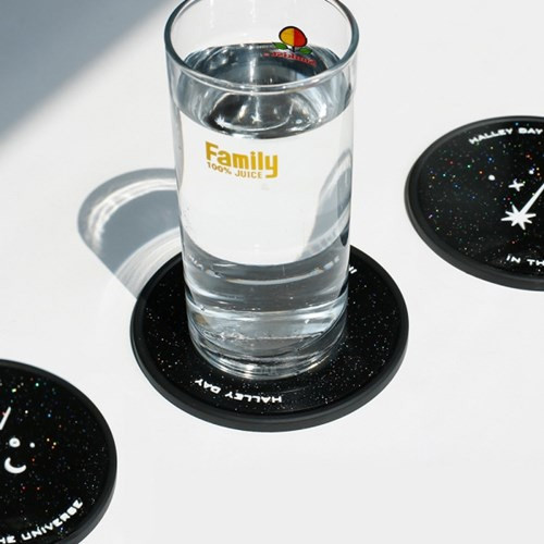Example of use - After The Rain 90s coolkids party PVC twinkle drink coaster