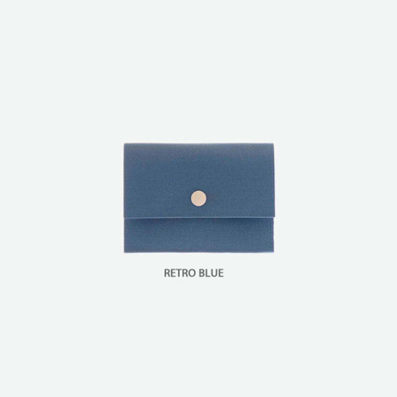 Retro blue - Byfulldesign Oxford palm small pouch card wallet