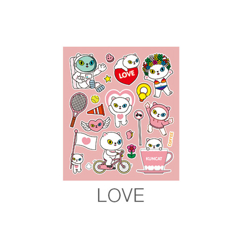 Love - Ardium Kuncat paper point deco sticker Love - Ardium Kuncat paper point deco sticker