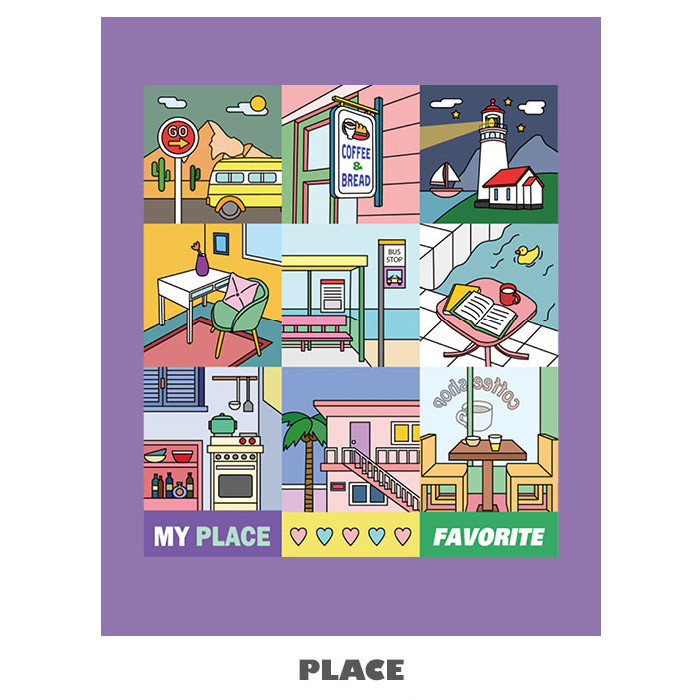 Place - Ardium Square paper point deco sticker