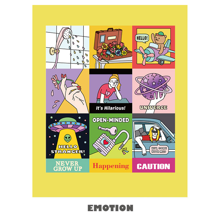 Emotion - Ardium Square paper point deco sticker
