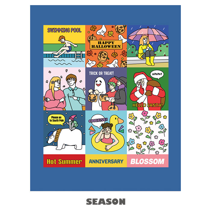 Season - Ardium Square paper point deco sticker
