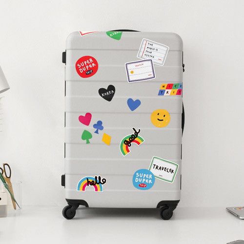 2NUL Traveler colorful luggage deco sticker set