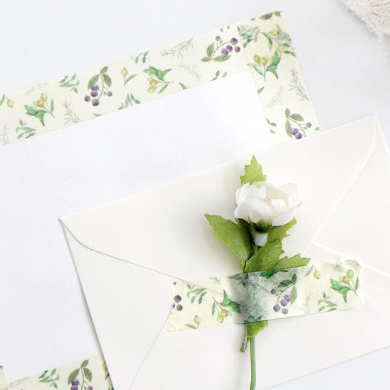 Example of use - ICONIC Flower pattern paper deco masking tape Example of use - ICONIC Flower pattern paper deco masking tape