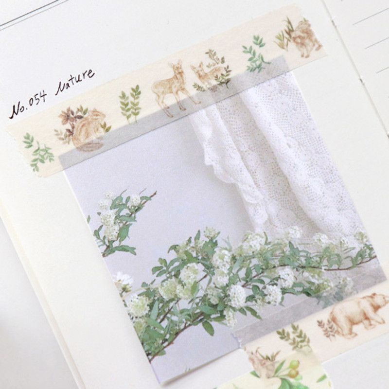 Example of use - ICONIC Flower pattern paper deco masking tape Example of use - ICONIC Flower pattern paper deco masking tape