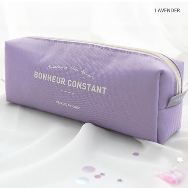 Lavender - ICONIC Bonheur constant zipper pencil case pen pouch