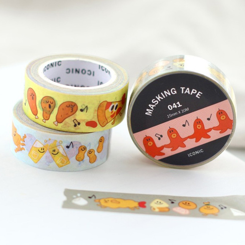 Example of use - ICONIC Enjoy pattern paper deco masking tape Example of use - ICONIC Enjoy pattern paper deco masking tape