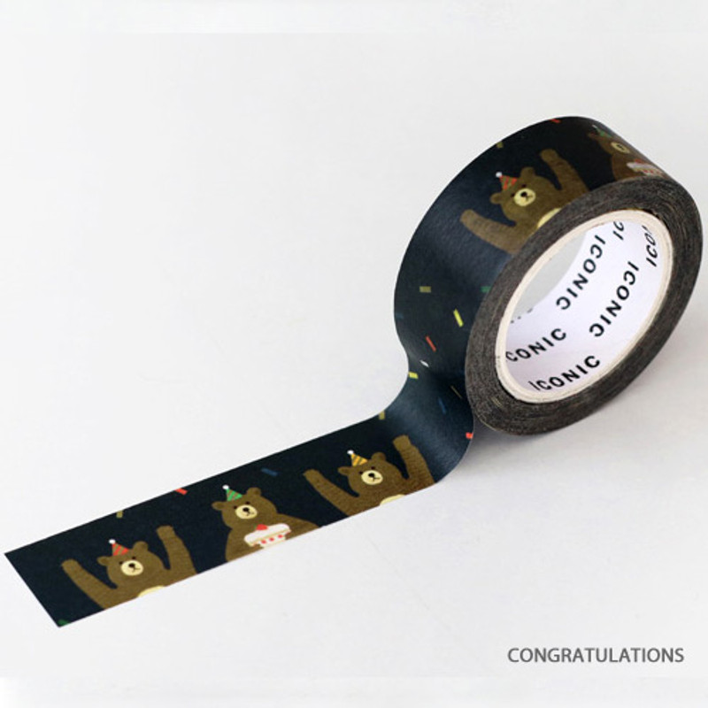 Congratulations - ICONIC Vintage pattern paper deco masking tape Congratulations - ICONIC Vintage pattern paper deco masking tape
