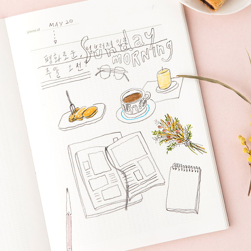 Example of use - Livework Life and pieces large grid notebook