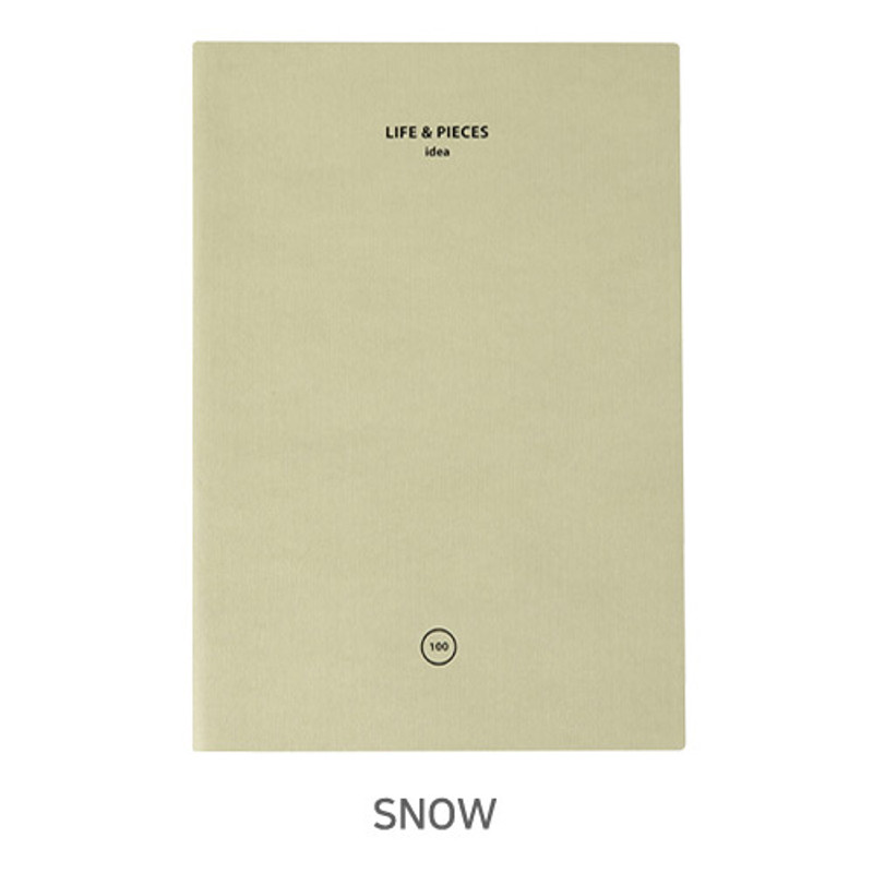 Snow - Livework Life and pieces large idea blank notebook Snow - Livework Life and pieces large idea blank notebook