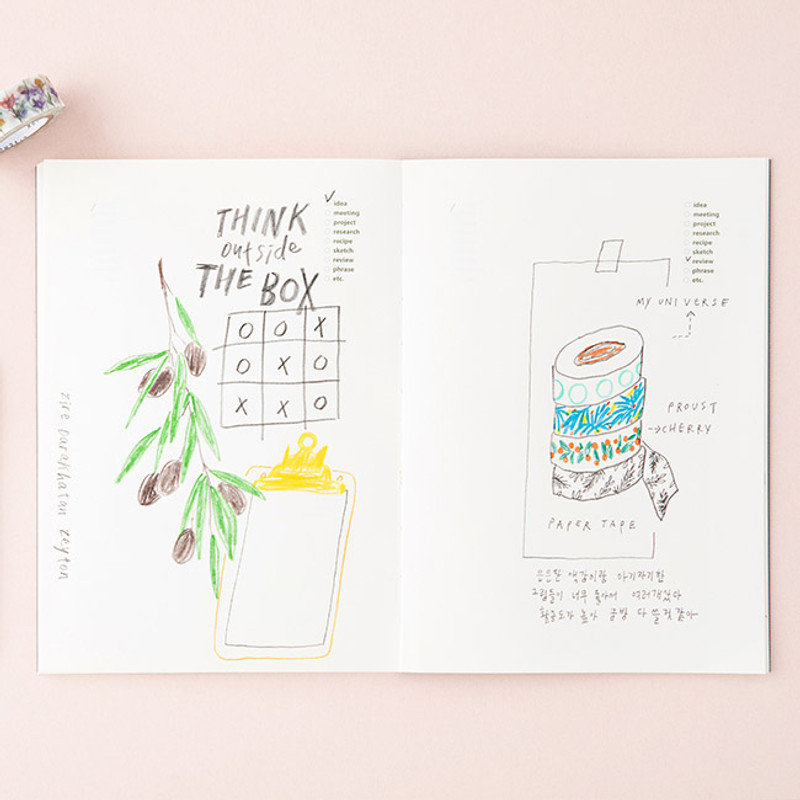 Example of use - Livework Life and pieces large idea blank notebook Example of use - Livework Life and pieces large idea blank notebook